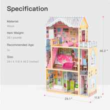 Load image into Gallery viewer, Dreamy Dollhouse for Kids Great Gift for Birthday/Christmas - EK CHIC HOME