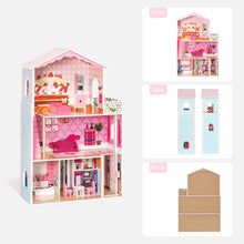 Load image into Gallery viewer, Dreamy Wooden Dollhouse, Gift for kids - EK CHIC HOME