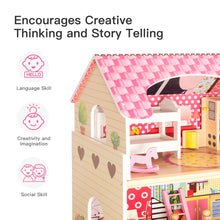 Load image into Gallery viewer, Dollhouse, House with 7 pcs Furniture, Play Accessories - EK CHIC HOME