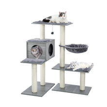 Load image into Gallery viewer, Essentials Wooden Modern Cat Tower Activity Centre - EK CHIC HOME