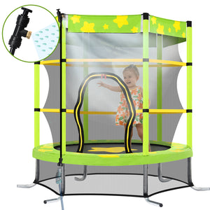 55 Inch Kids Trampoline with Safety Enclosure Net - EK CHIC HOME