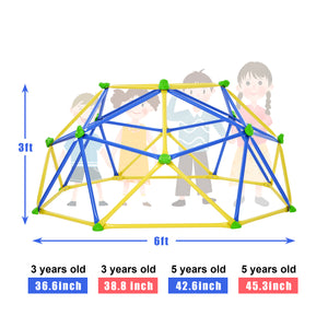 Kids Climbing Dome Jungle Gym - 6 ft Geometric Playground - EK CHIC HOME