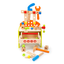 Load image into Gallery viewer, Wooden Play Tool Workbench Set for Kids Toddlers - EK CHIC HOME