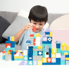 Load image into Gallery viewer, Wooden Building Blocks Set for Toddlers Kids,100 blocks - EK CHIC HOME