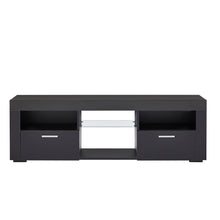Load image into Gallery viewer, Black Morden TV Stand with LED Lights - EK CHIC HOME