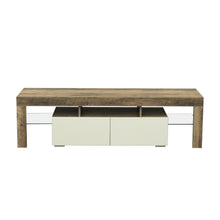 Load image into Gallery viewer, Living Room Furniture TV Stand Cabinet,Gray Walnet,White - EK CHIC HOME