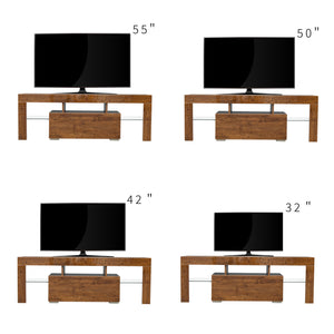 TV Stand with LED RGB Lights - Gaming Consoles - EK CHIC HOME
