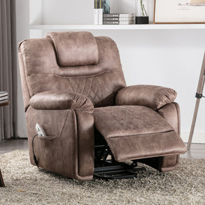 Power Lift Chair w/Adjustable Massage Function, Recliner w/Heating System - EK CHIC HOME