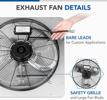 Load image into Gallery viewer, 20 Inch Shutter Exhaust Fan Aluminum, High Speed 1190 RPM, 3368 CFM - EK CHIC HOME