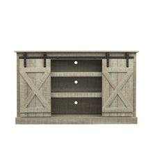 Load image into Gallery viewer, Farmhouse Sliding Barn Door TV Stand for TV up to 65 Inch - EK CHIC HOME
