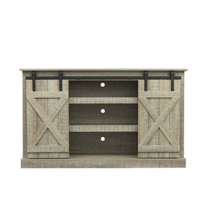 Farmhouse Sliding Barn Door TV Stand for TV up to 65 Inch - EK CHIC HOME