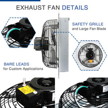Load image into Gallery viewer, 20 Inch Shutter Exhaust Fan Aluminum, High Speed 1190 RPM, 3368 CFM - EK CHIC HOME