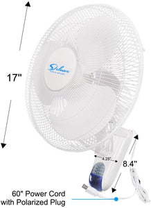Deluxe 16 Inch Digital Wall Mount Fan with Remote Control - EK CHIC HOME