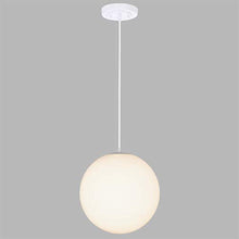 Load image into Gallery viewer, 12&quot; Modern White Glass Globe Pendant Light, White Finish - EK CHIC HOME