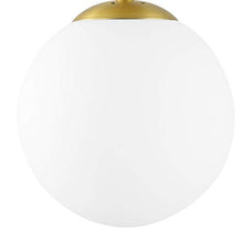 Load image into Gallery viewer, Globe Semi Flush Mount Ceiling Light, Frost White Glass with Black Finish, Contemporary Mid Century Modern Style - EK CHIC HOME