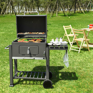 Charcoal Barbecue  Grill Outdoor W/Wheels Portable - EK CHIC HOME