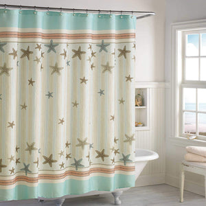 Madamoiselle Seashell Shower Curtain,Waterproof Polyester Fabric - EK CHIC HOME