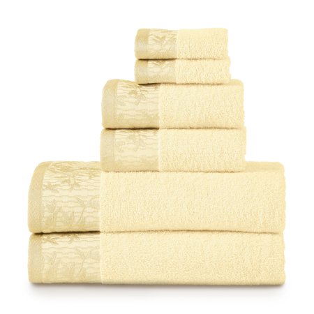 Superior 100-percent Cotton Wisteria 6-Piece Towel Set - EK CHIC HOME