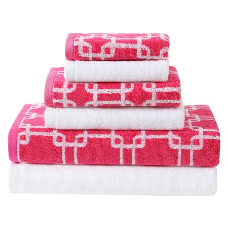 6-Piece Printed and Solid Towel Set - EK CHIC HOME