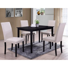 Load image into Gallery viewer, Melisa 5 pcs Dining Set with Brown Color Chairs - EK CHIC HOME