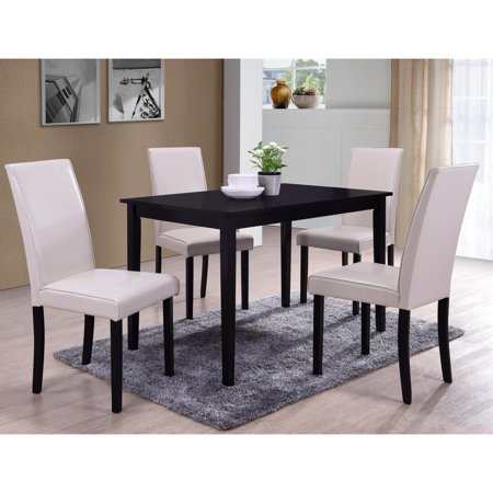 Melisa 5 pcs Dining Set with Brown Color Chairs - EK CHIC HOME