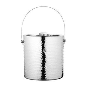 Hammered Ice Bucket - Double Wall Ice Bucket 2.5 Quarts - EK CHIC HOME