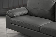 Load image into Gallery viewer, Leather Sectional Sofa, L-Shape Couch with Chaise, 108.7&quot; W inches (Grey) - EK CHIC HOME