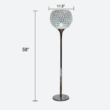 Load image into Gallery viewer, Ball Shape Crystal Floor Lamp, Silver - EK CHIC HOME