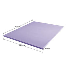 Load image into Gallery viewer, 2 Inch Lavender Color Memory Foam Mattress Topper (Queen) - EK CHIC HOME