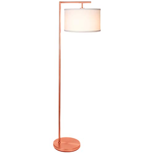 Modern LED Floor Lamp - Standing Pole with Hanging Drum Shade - EK CHIC HOME