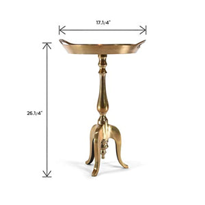 Metal Accent Side end Table for Indoor and Outdoor (Gold) - EK CHIC HOME