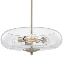 Load image into Gallery viewer, 17&quot; Modern Retro 3-Light Pendant Chandelier + Clear Glass Shade, Adjustable Hanging - EK CHIC HOME