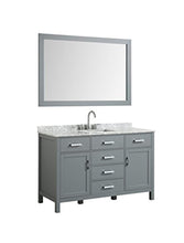 Load image into Gallery viewer, ITALIAN CARRARA MARBLE  55&quot; Single Rectangle Sink Vanity Set In Grey - EK CHIC HOME
