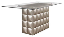 Load image into Gallery viewer, Dining Table with Champagne Base in Metallic Gray - EK CHIC HOME