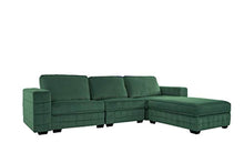 Load image into Gallery viewer, Upholstered Velvet Sectional Sofa, 111&quot; W inches (Green) - EK CHIC HOME