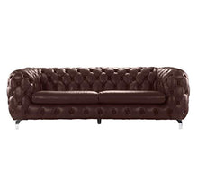 Load image into Gallery viewer, Leather Chesterfield Sofa Couch w/Tufted Arms Modern - EK CHIC HOME