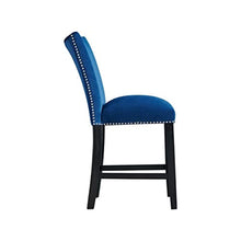 Load image into Gallery viewer, Celine Blue Velvet Counter Height Chair Set - EK CHIC HOME