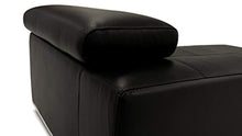 Load image into Gallery viewer, TOP GRAIN Black Leather Sectional Sofa with Adjustable Headrests - Right Chaise - EK CHIC HOME