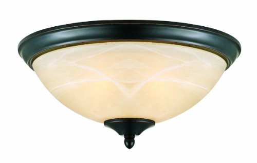 2 Light Ceiling Light, Oil Rubbed Bronze - EK CHIC HOME