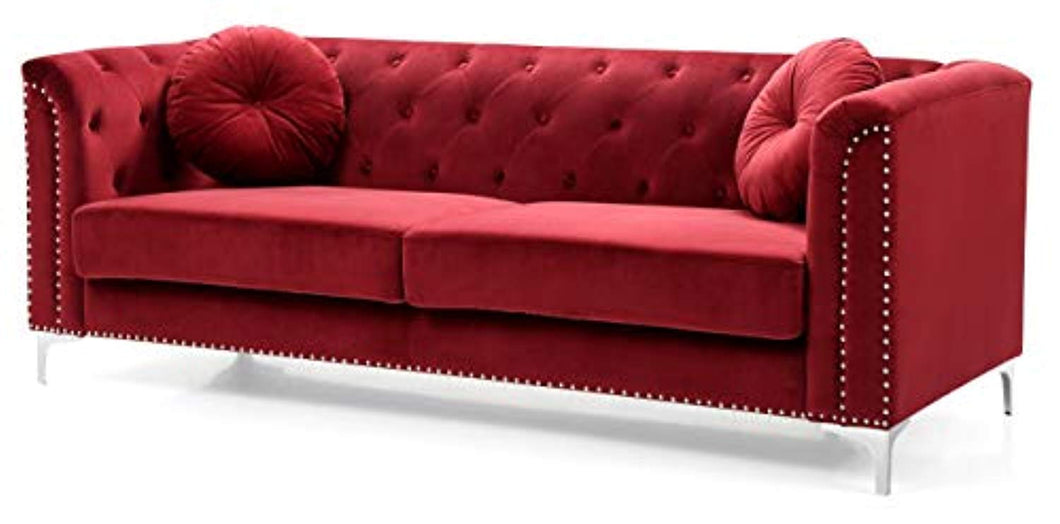 Pompano Sofa, Burgundy. Living Room Furniture, 31
