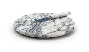 White Marble Cheese Board & Knife - EK CHIC HOME