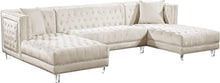 Load image into Gallery viewer, Cream-Sectional Moda Collection Sectional, 127&quot; W x 68.5&quot; D x 31.5&quot; H - EK CHIC HOME