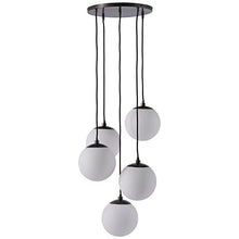 Load image into Gallery viewer, Rivet Eclipse 5-Globe Hanging Chandelier, 48&quot;H - EK CHIC HOME
