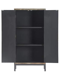 CHIC Hayworth Tall Storage Cabinet Gray - EK CHIC HOME