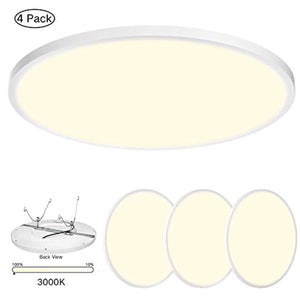 (4PACK) Super Slim 0.5 Inch Thickness 12 Inch LED Ceiling Light Fixture - EK CHIC HOME