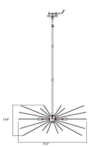 31" Inch Astra Sputnik Light Satellite Ceiling Light - EK CHIC HOME