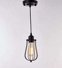 Load image into Gallery viewer, 1-Light Black Finish Metal Shade Hanging Pendant Ceiling Lamp Fixture - EK CHIC HOME