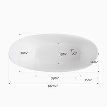 Load image into Gallery viewer, 67&quot; Modern Oval A Bathtub Sloped Reclining Pedestal Freestanding White - EK CHIC HOME