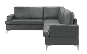 Upholstered 103.9" inch Leather Sectional Sofa, L-Shape Couch - EK CHIC HOME