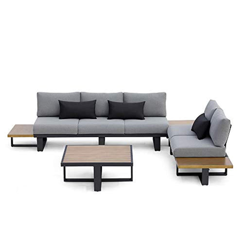 CHIC Decors Platform II Sectional Set, Black - EK CHIC HOME